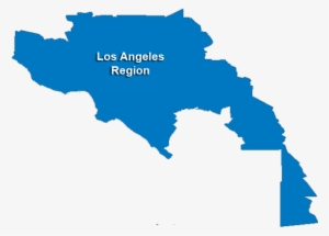 Los Angeles Service Area & Regional Map - Los Angeles Map Png #1964166