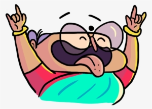 Badass Nani By Illustrator Sandhya Prabhat - Snapchat Transparent Filter Stickers #1964417