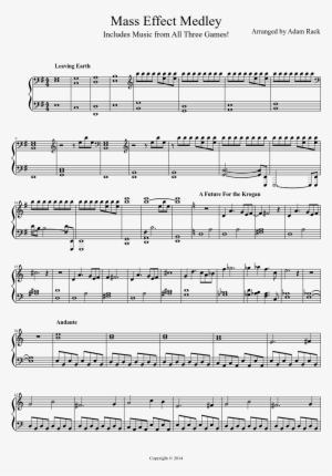 Mass Effect Medley Sheet Music Composed By Arranged - Mass Effect Piano Notes #1964612