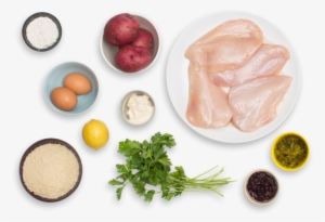 Chicken Schnitzel With Creamy Potato Salad & Lingonberry - Chicken Meat #1964947