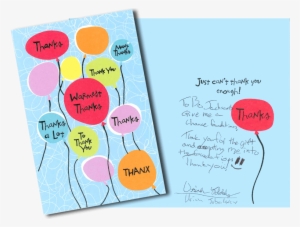 Letters Like This Is Why Bo Does What He Does - Balloons Thank You Card With Embossing #1965650