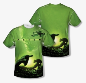 Alien™ Ship All Over T Shirt - Alien - Ship (front/back Print) T-shirt Size M #1967331