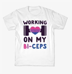 Working On My Bi Ceps Kids T Shirt - Long Distance Relationship Couples Tee Shirts #1968261