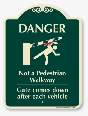 Danger Not A Pedestrian Walkway Sign - Beware Of Alligators Sign #1970639