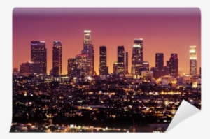 Downtown Los Angeles Skyline At Night, California Wall #1970820