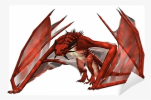 Red Dragon, 3d Rendered Red Fantasy Dragon Wall Mural - Red Dragon #1971399
