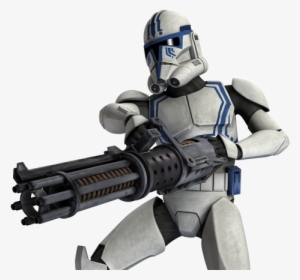 Hardcase In Phase 2 Armor With A Z-6 Rotary Cannon - Star Wars The Clone Wars 501st Troopers #1971879