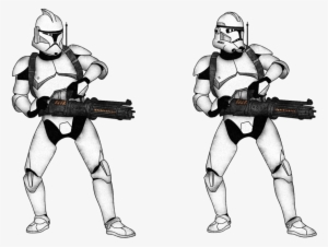 Trench Drawing Clone Trooper Png Free - Clone Trooper Rotary Blaster #1971950