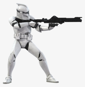 A Clone Trooper Using A Dc-15a - Star Wars Clone Png #1972057