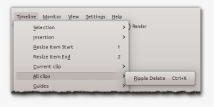 Kdenlive Timeline Allclips Rippledelete - Kdenlive #1972503