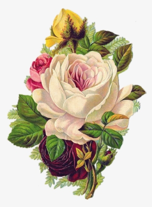 Vintage Rose Arrangement Vintage Rose Png - Винтажные Картинки Для Декупажа Цветы #1973276