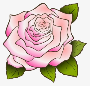 Single Pink Rose Vintage Clip Art Image - Pink Rose Clip Art #1973391