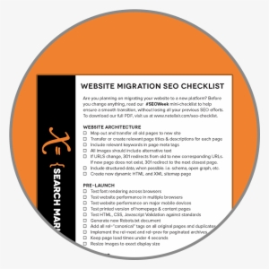 Seo Migration Checklist Icon - Circle #1973433