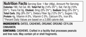 10 Pack Cinnamon Roll - Nutrition Facts #1973434