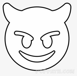 How To Draw A Face Horns Emoji - Emojis Drawing #1974126