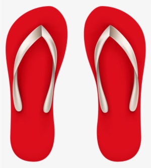 Red Beach, Beach Flip Flops, Vector Clipart, Flipping, - Beach Red Sandals Png #1975056