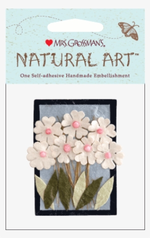 Field Of White Daisies Sticker - Mrs. Grossman's Natural Art-flowers With Button #1975088