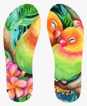 "sun Lovers" Flip Flops By Heather Ritts - Cartoon #1975117