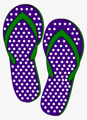 How To Set Use Purple And Green Flip Flops Clipart #1975120