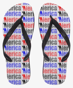 'merica Pattern Flip Flops - Customcat Hustle Until - Flip Flops - Large #1975294