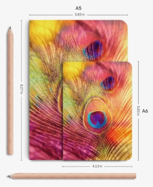 Dailyobjects Peacock Feather A5 Notebook Plain Buy - Peacock Feather Shower Curtain #1975587