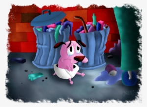 4/06/ 12 Eustace Bagge Muriel Bagge Dog Red Pink Art - Courage The Cowardly Dog Teddies #1975606