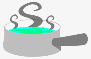 Grey Pot With Steam Clip Art At Clker - Boiling Water Clip Art #1975889