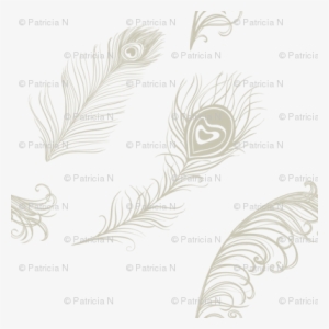 Gold Cream Peacock Feathers #1975947