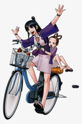 Maya Riding A Bike With Pearl - Phoenix Wright Bike #1976090