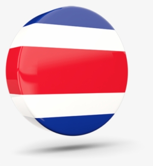 Illustration Of Flag Of Costa Rica - Costa Rica Flag Round Png #1977088