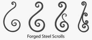 Wrought Iron Scrolls Forged Steel Scrolls Wide Variety - Steel #1978001