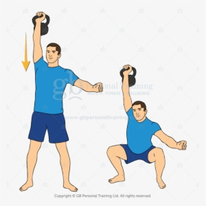 Kettlebell Overhead Squat #1979957