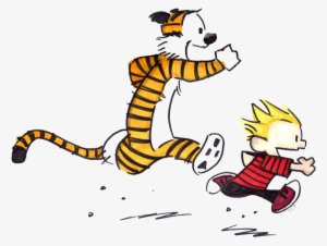 Calvin And Hobbes Png Clipart - Calvin And Hobbes Running #1980491