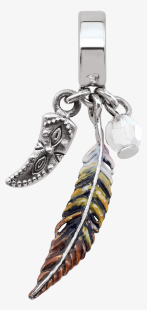 An Enamel Eagle Feather - Bead #1981638