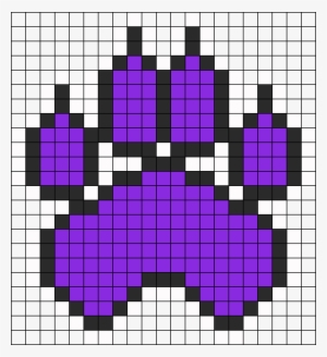 Furry Paw Perler Bead Pattern / Bead Sprite - Wolf Paw Bead Pattern ...