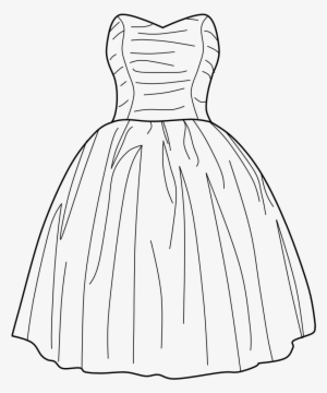 Collection Of Free Dresses Line Download On - Line Art Dress #1982394