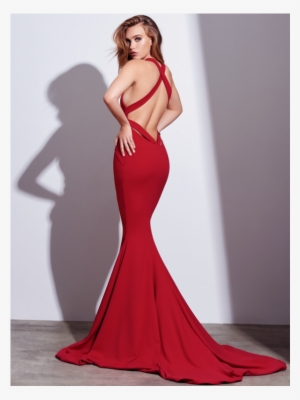 Sexy Red Mermaid Prom Dress,cross Back Evening Dress,sexy - Red Evening Gowns With Criss Cross Back #1982486