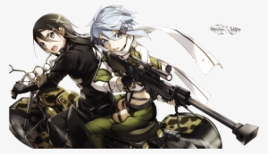 Sword Art Online Amor Prohibido Y Kirito - Sinon And Kirito Render #1982658