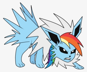 Novaspark, Jolteon, Pokémon, Rainbow Dash, Safe, Solo - Cartoon #1983908