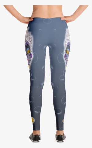 Ursula Sugar Skull Villain Leggings - Leggings #1984831