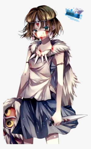 Princess Mononoke, Ashitaka, And Kiba Inuzuka Image - Anime With Girl And Wolf #1987239