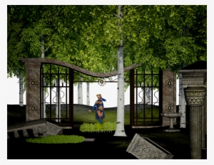 Goal, Forest, Ruins, Woman, Wall, Stone, Green, Rock - Park #1988032