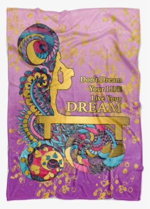 Gymnastics Live Your Dream With Water Colored Zentangle - Motif #1991431
