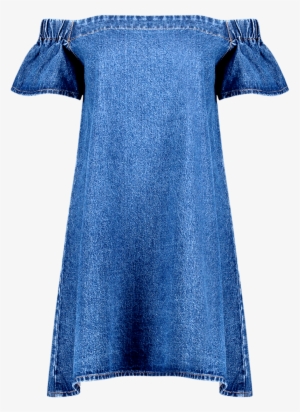 Maisie Denim Dress - No Shoulder Denim Dress #1991965