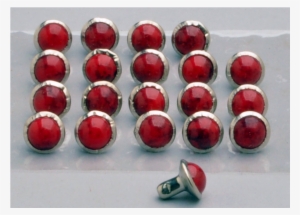 Red Stone Studs, Pack Of 20 7mm #1992004