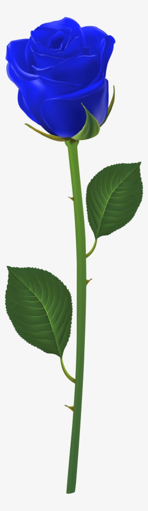 Rose With Stem Blue Png Clip Art - Long Stem Purple Rose #1993277