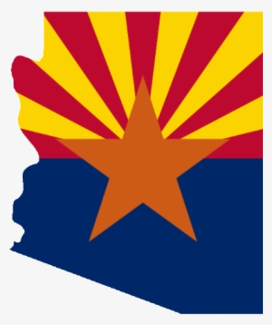 Arizona Flag Png - Arizona State With Flag #1994661
