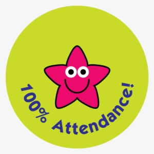 100% Attendance 38mm - Sticker For Attendance Png #1995745