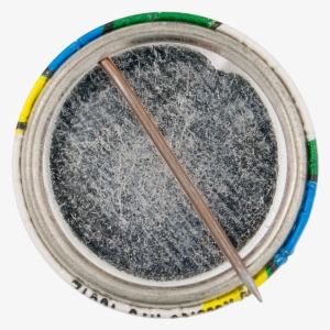 Emerald Sapphire And Gold Button Back Music Button - Circle #1995868