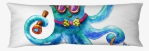Cute Blue Business Octopus-octopus Life - Watercolor Painting #1996199